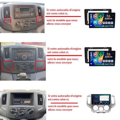 Autoradio GPS Nissan NV200 Android Auto – CarPlay